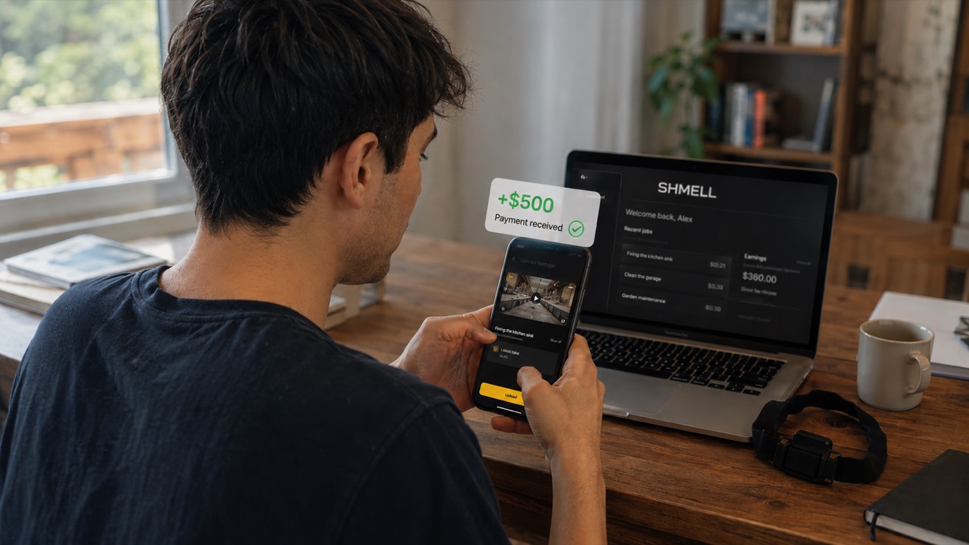 Contributor receiving a royalty payment in the SHMEL app