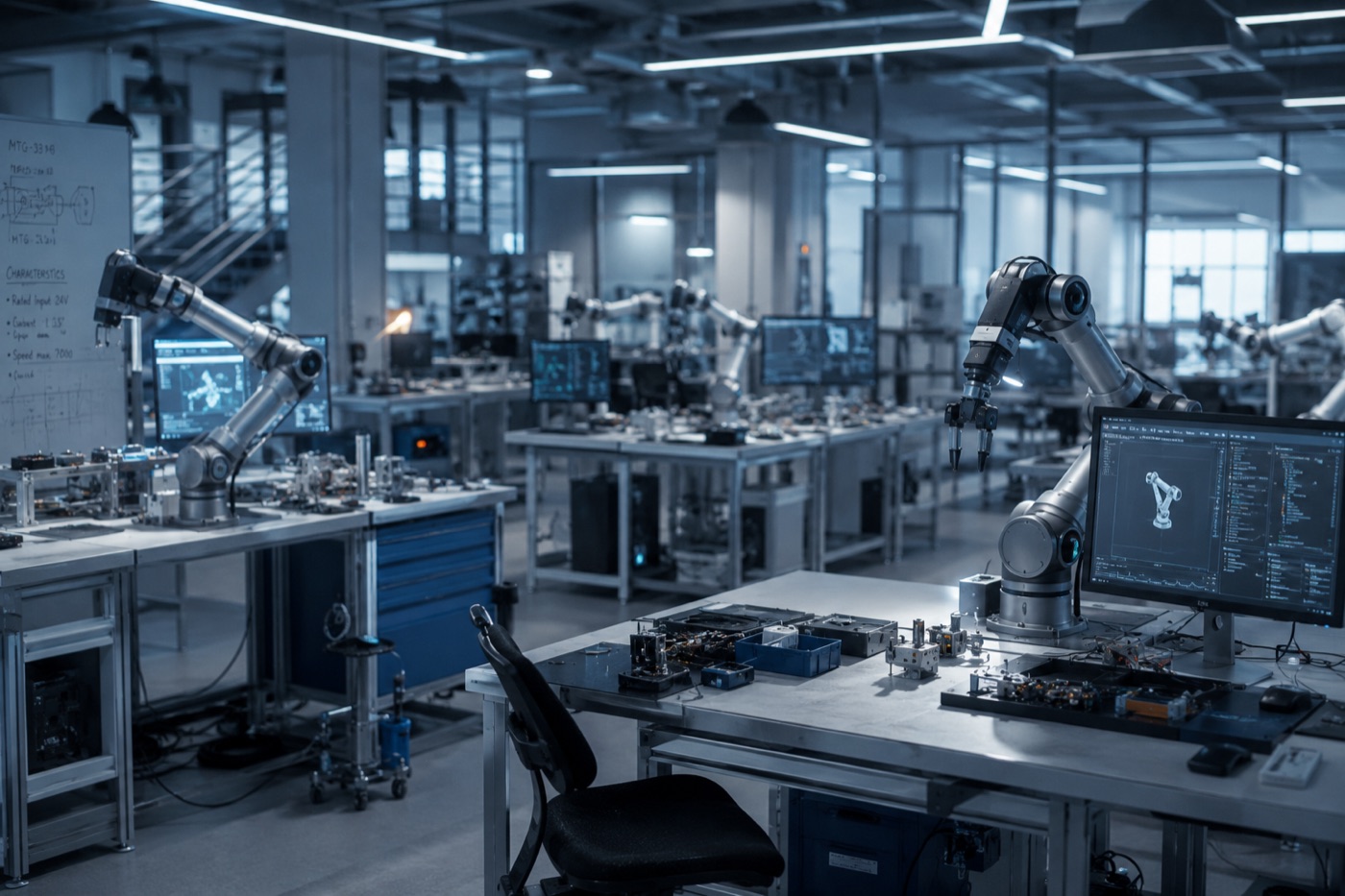 Robotics team training a manipulation policy